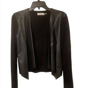 Calvin Klein Black Jacket (Faux Leather Front)